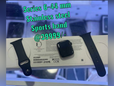 Apple Watch Series 6 with Black Sports Band